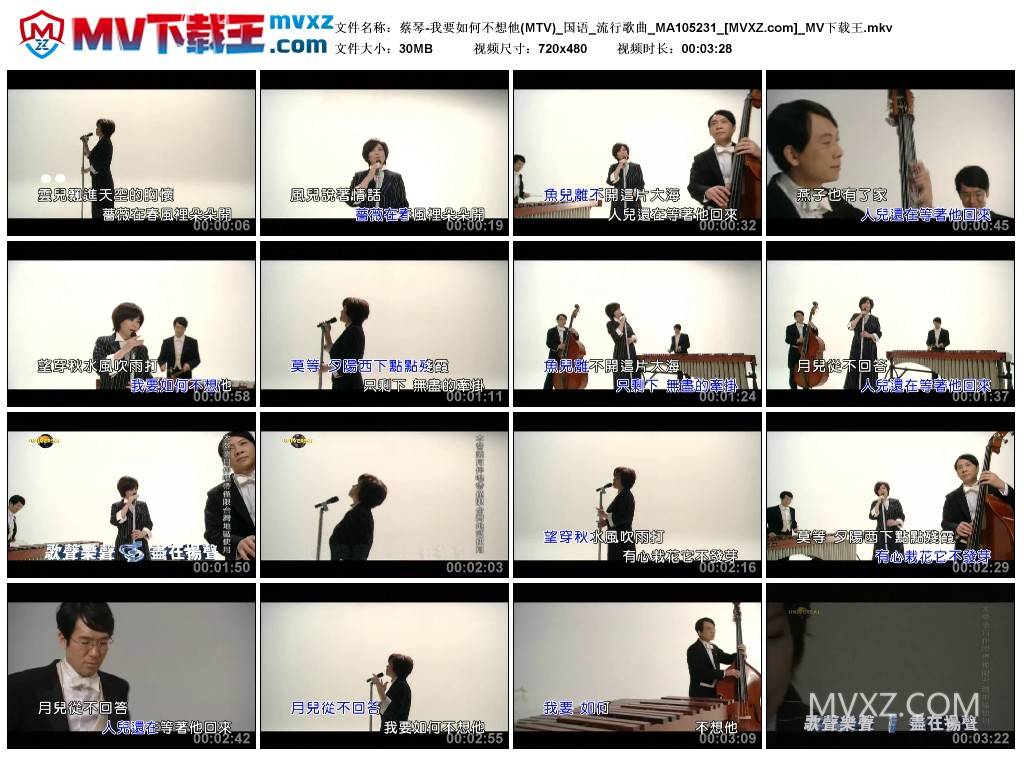 蔡琴-我要如何不想他(MTV)_国语_流行歌曲_MA105231